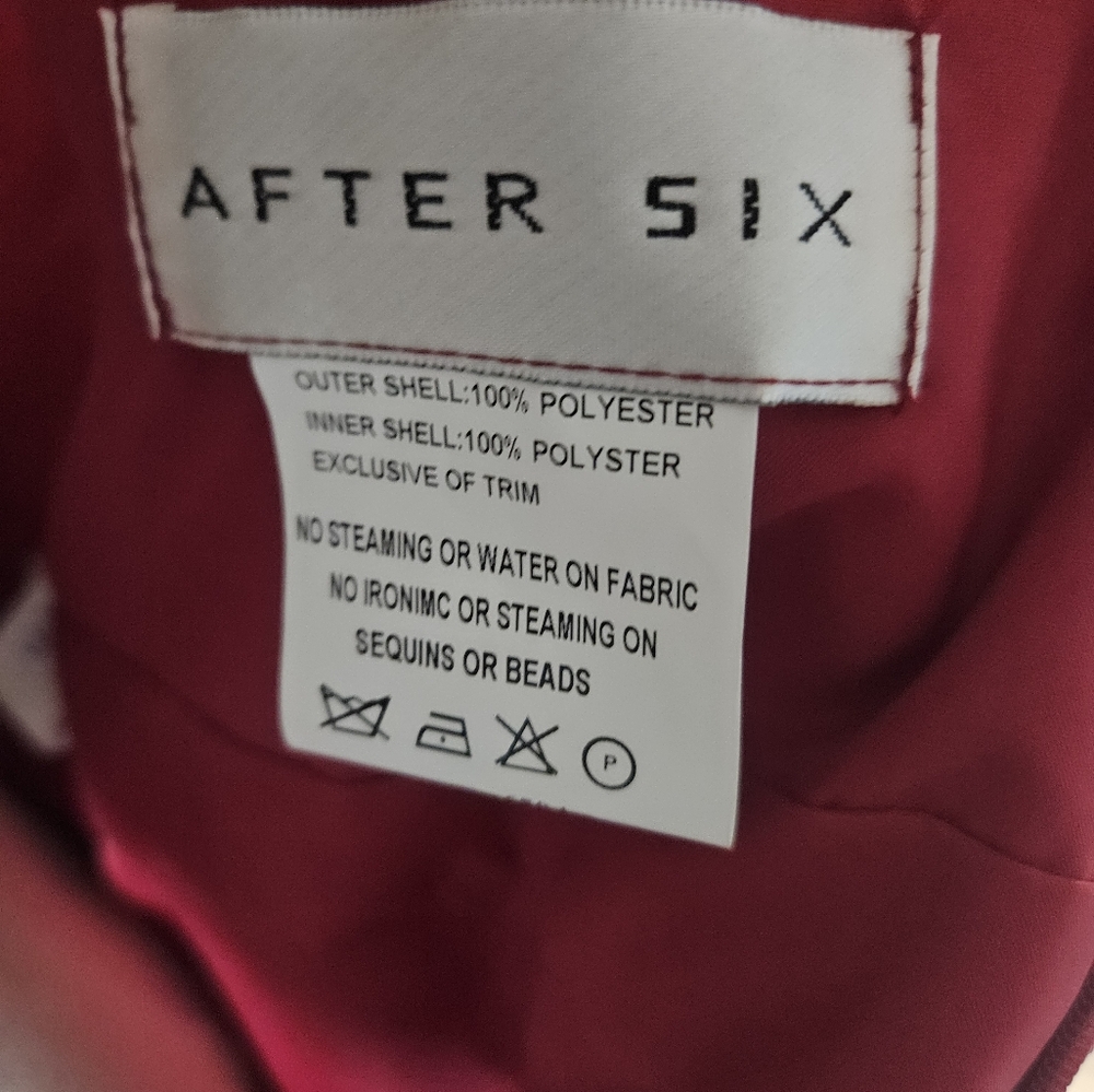 Gorgeous! After Six Claret Formal Dress Size 12 - Picture 6 of 7